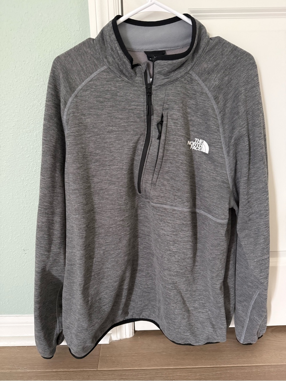 The North Face Heather Gray 1/4 Zip Pullover